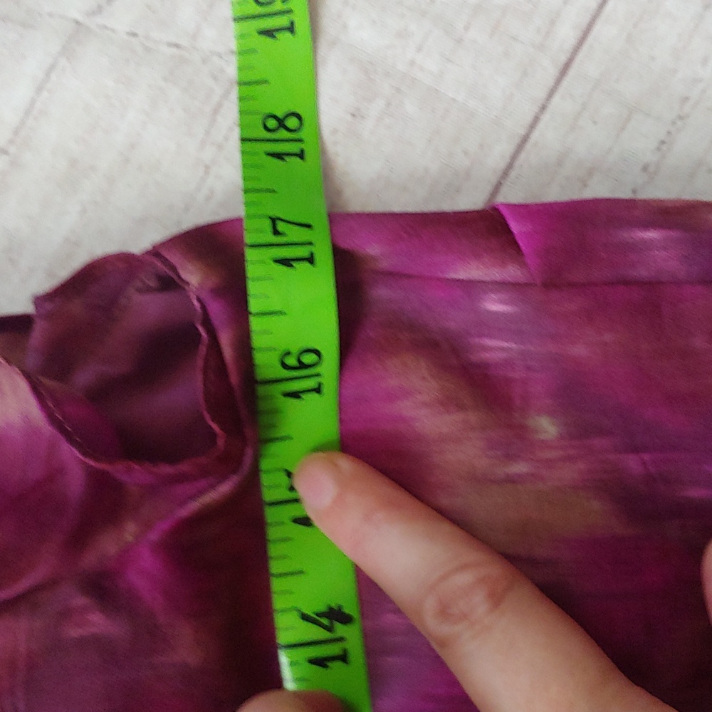 LOFT Pink and Purple Ruffled Dress with Puff Cap Sleeves - Picture 8 of 10